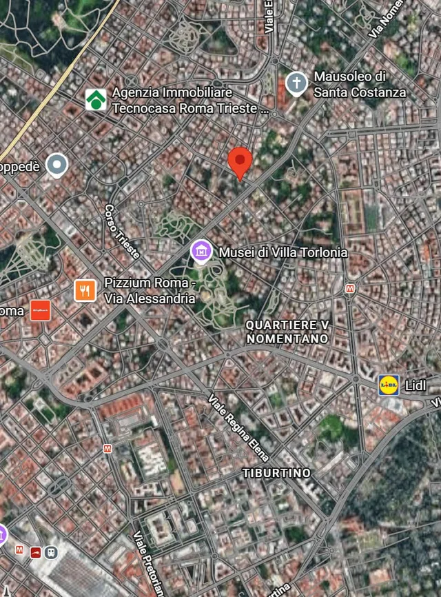 The location of Fenix Hotel Roma in the elegant Trieste district