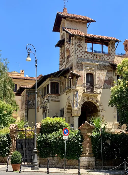 A villa in Rome's Coppedè District, a short walk from the Fenix Hotel
